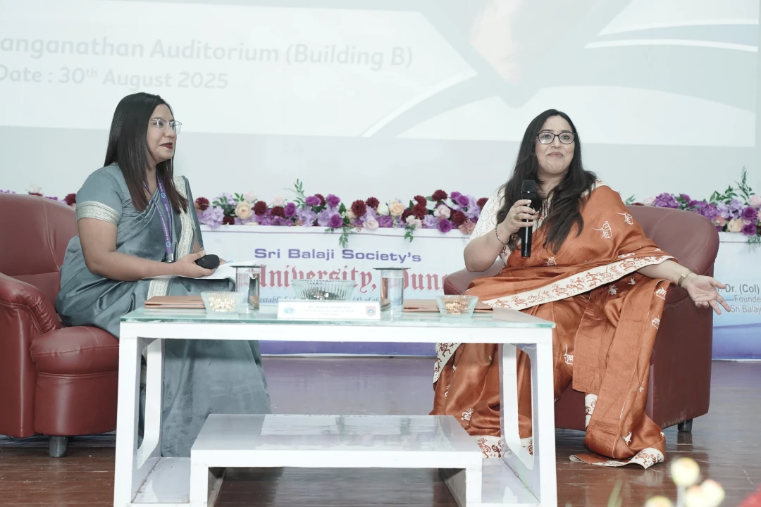 A candid conversation of student with Mrs. Shikha Shrivastava