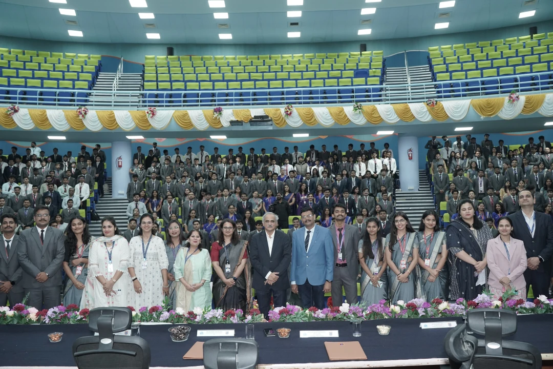 A cherished moment captured with the Chief Guest and the entire team