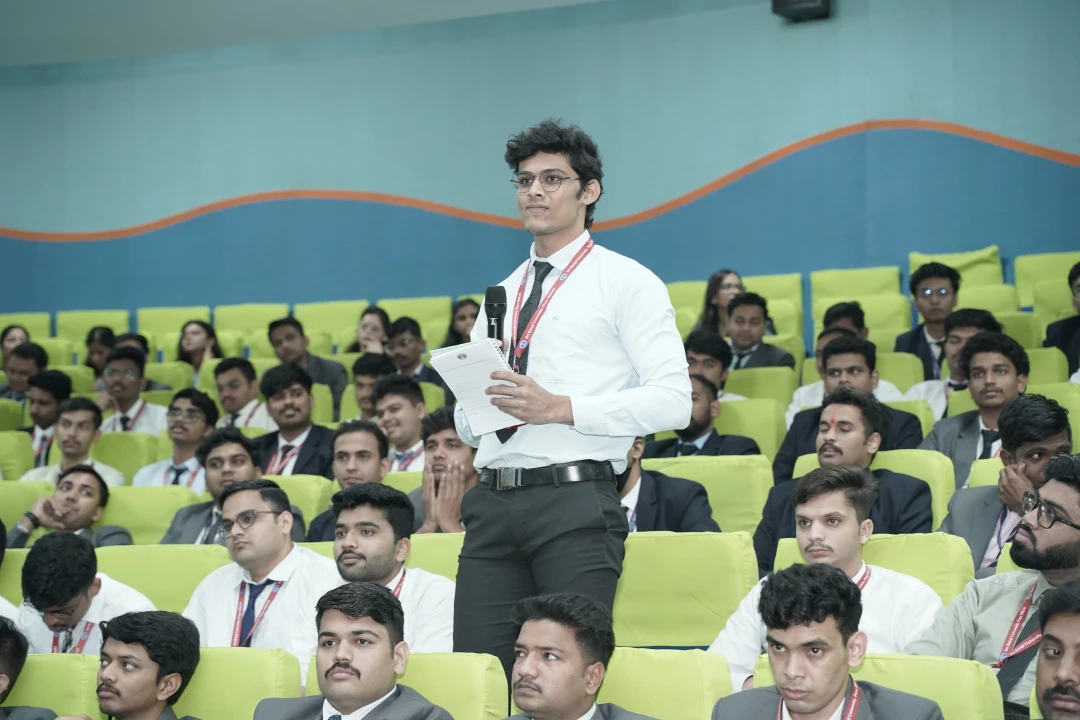 A lively interaction between students and the guest